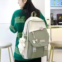 Nylon Book Bag Multifunctional Waterproof Large Capacity Backpack School Bag Boys Girls