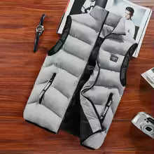 Spring Fashion Mens Jacket Sleeveless Vest Thermal Soft Vests Casual Coats Male Cotton Mens Vest Men Thicken Waistcoat 8Xl