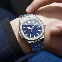 Fashion Square Men Business Watches Simple Calendar Quartz Watch for Mens Clock Reloj Hombre(Without Box)