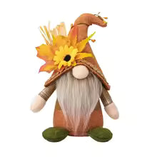 Fall Gnome Maple Leaf Sunflower Plush Faceless Doll Glowing Elf Dwarf Decorations For Christmas Autumn Thanksgiving Decor Gifts